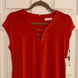 Calvin Klein spicy orange dress